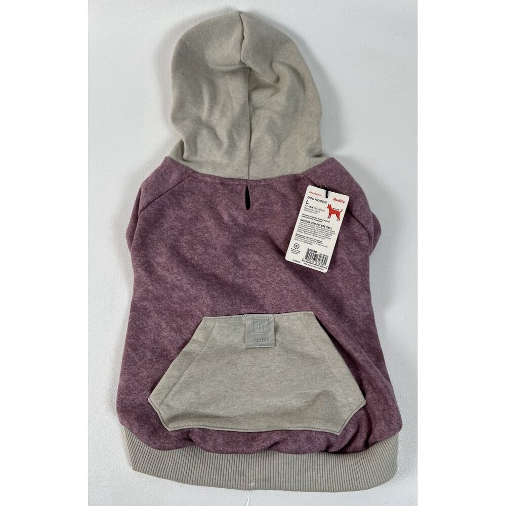 Reddy Dog Hoodie Large Mauve/Beige Pocket 17-19” - Picture 5 of 10
